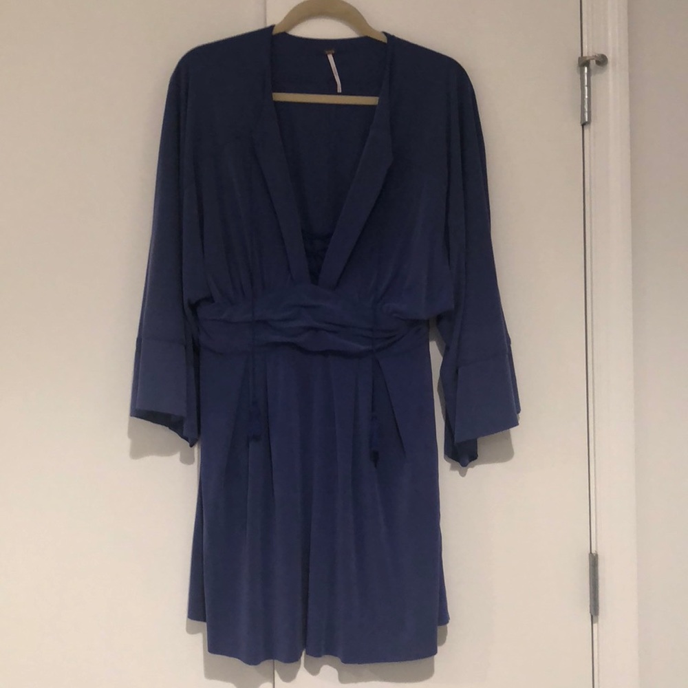 Free People - Silk Boho Dress - Purple